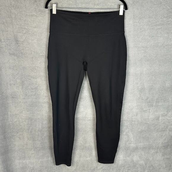 Spanx Pants Womens Medium Black Leggings Neutral Minimalist Slimming Comfort - Picture 1 of 12